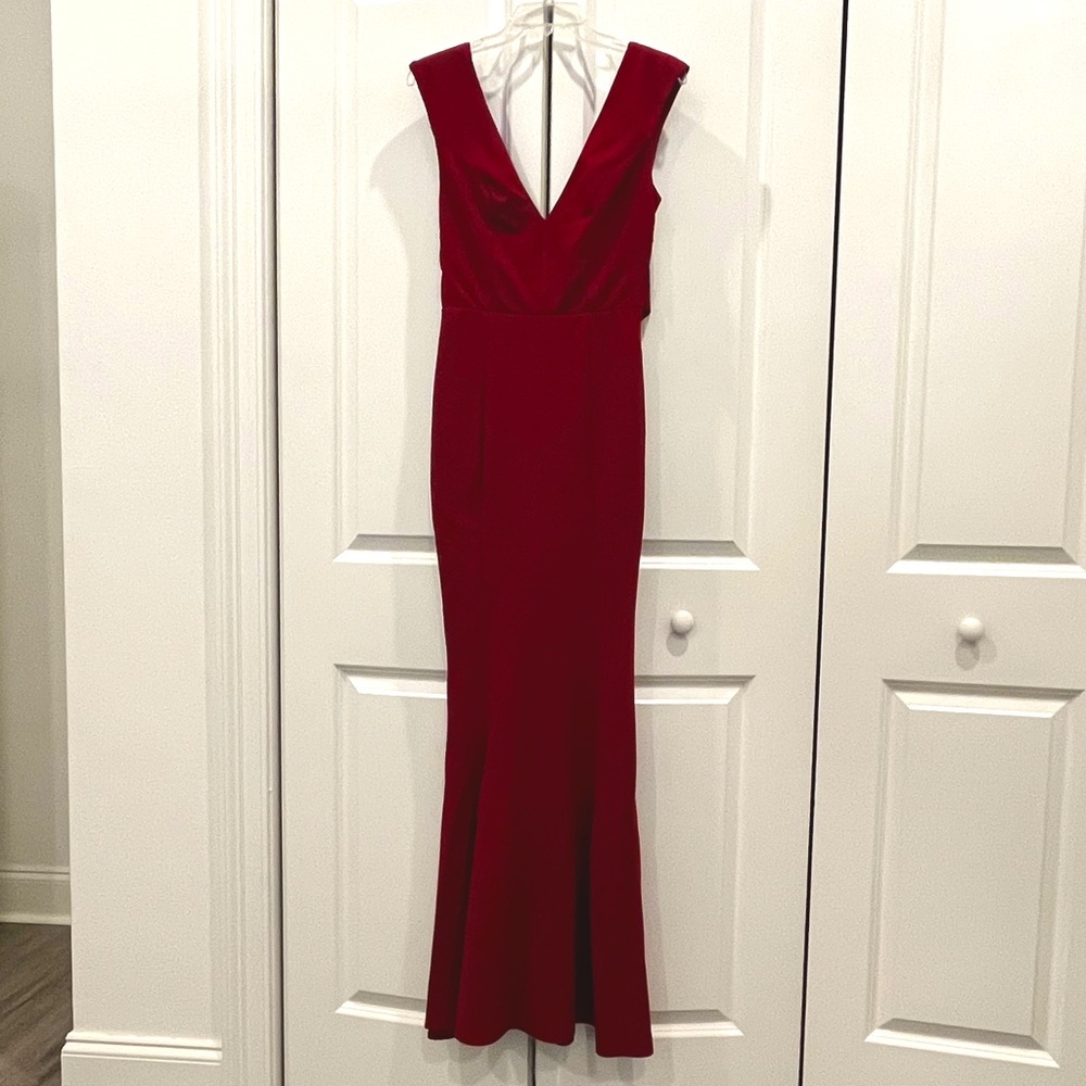 Maniju Burgundy Prom or Bridesmaid Dress